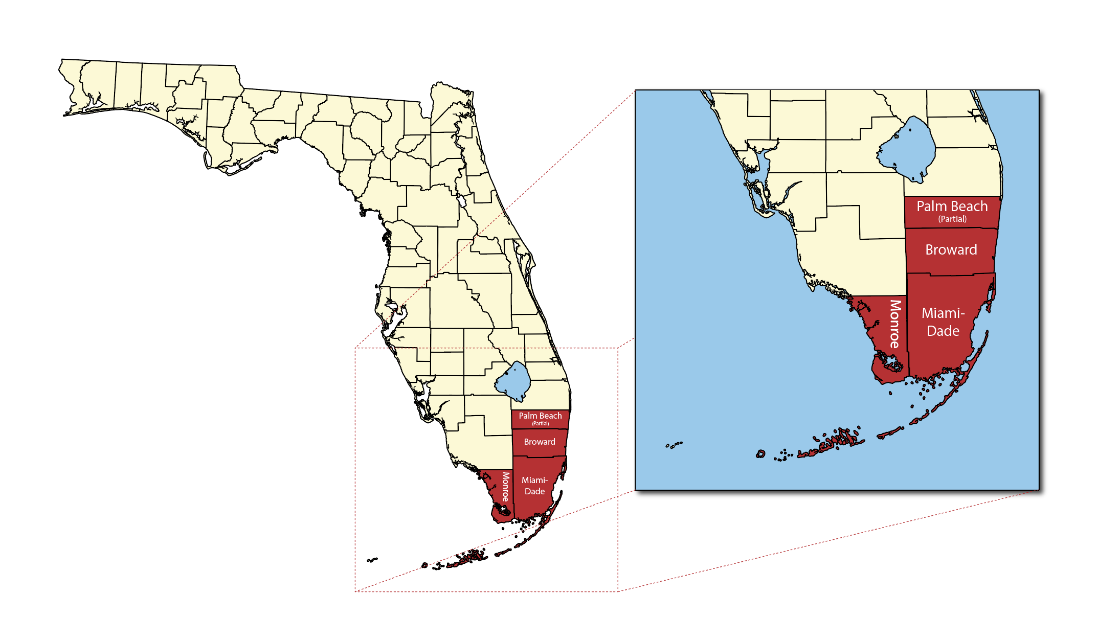 South Florida Service Area Map